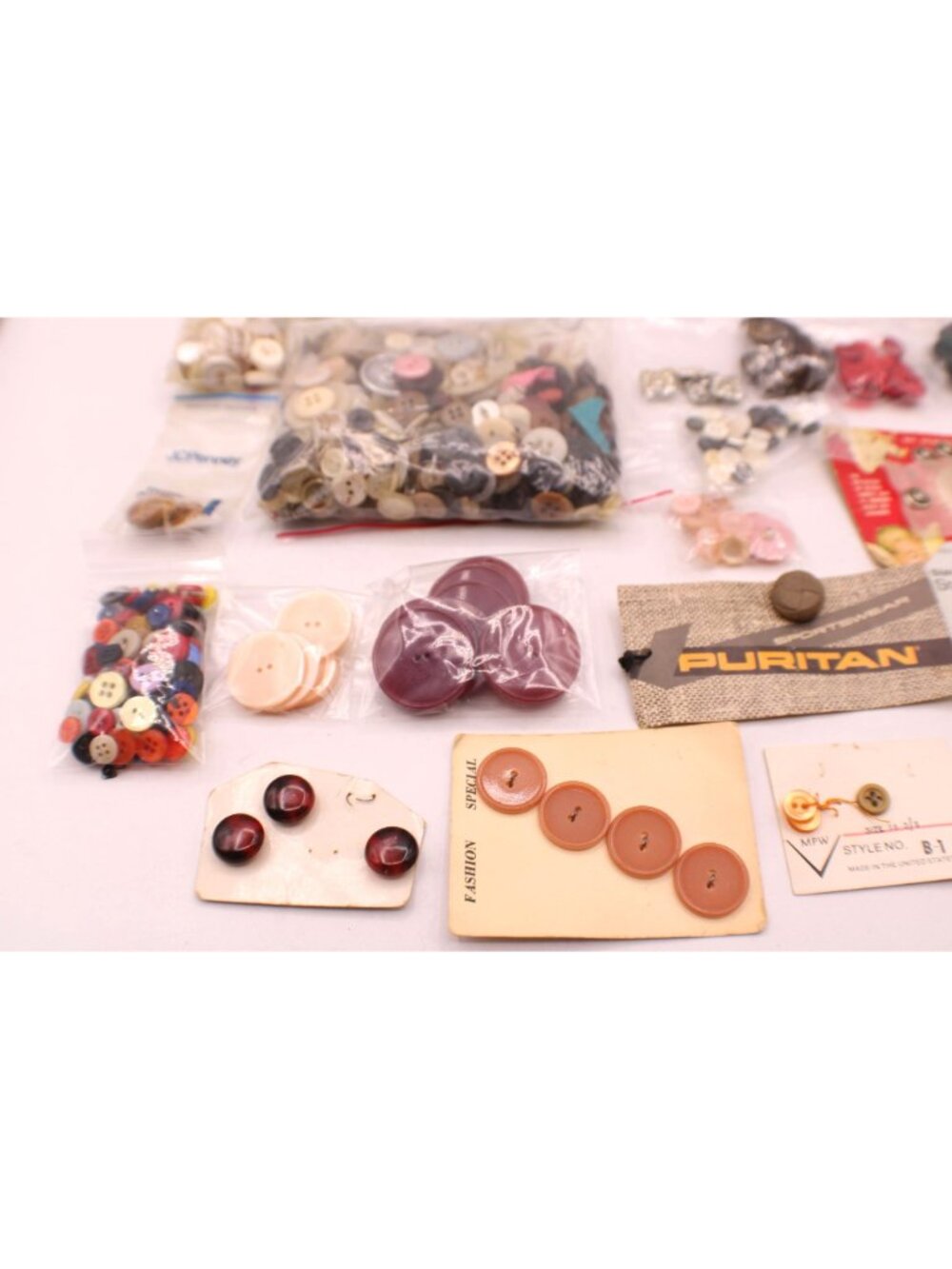Huge Button Lot Carded Loose Talon Zipper Cover Snap Fastener Crafts Sewing Vtg - Picture 7 of 11
